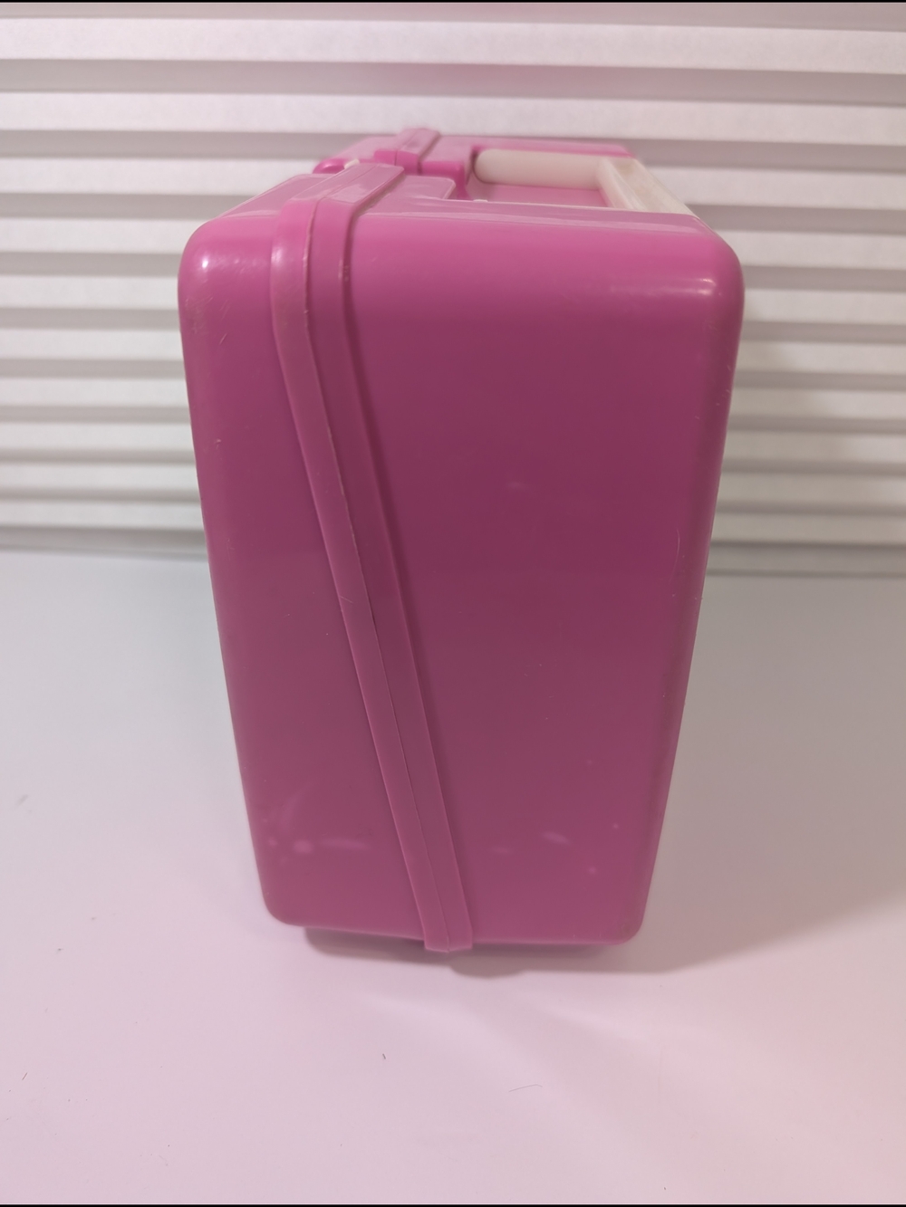 VINTAGE 1990 Barbie Pink Plastic Carry Case / Lunchbox - Retro Mattel Toy - Picture 7 of 9